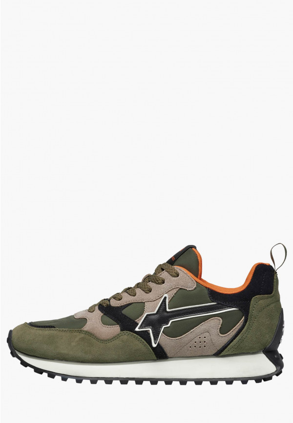 W6yz Sneakers in suede e tessuto tecnico Militare -LOOP-M Vendite Flash