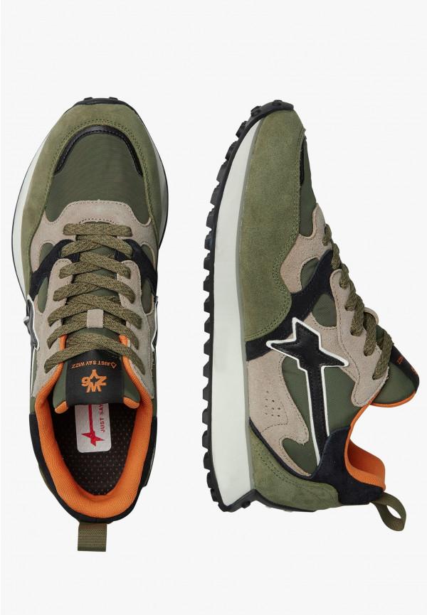 W6yz Sneakers in suede e tessuto tecnico Militare -LOOP-M Vendite Flash