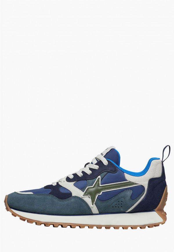 W6yz Sneakers in suede e tessuto tecnico Navy -LOOP-M In Saldo