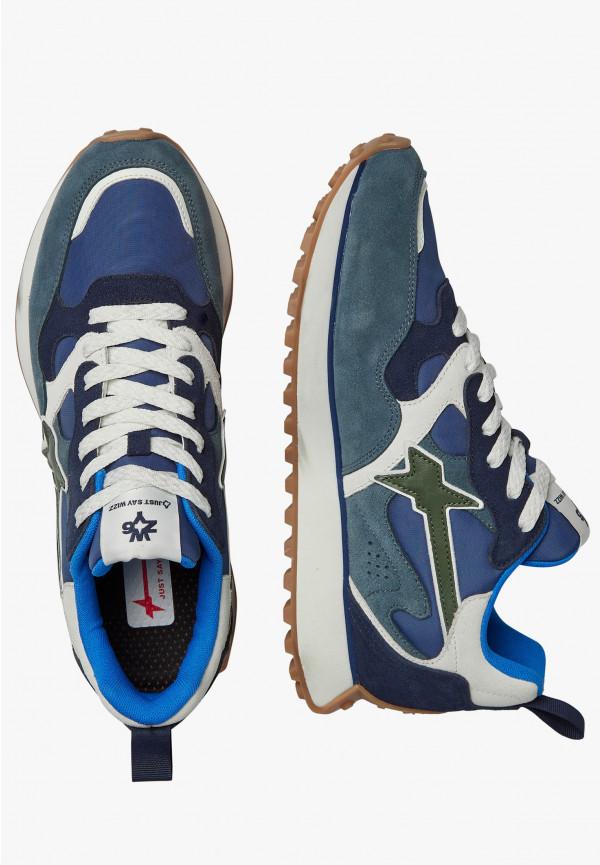 W6yz Sneakers in suede e tessuto tecnico Navy -LOOP-M In Saldo