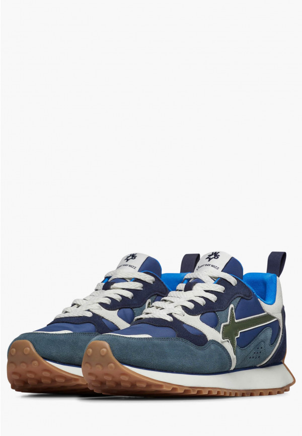 W6yz Sneakers in suede e tessuto tecnico Navy -LOOP-M In Saldo