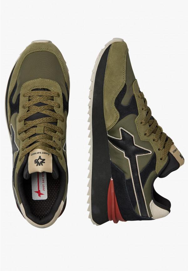 W6yz Sneakers in tessuto tecnico e suede Militare -YAK-M Nuova