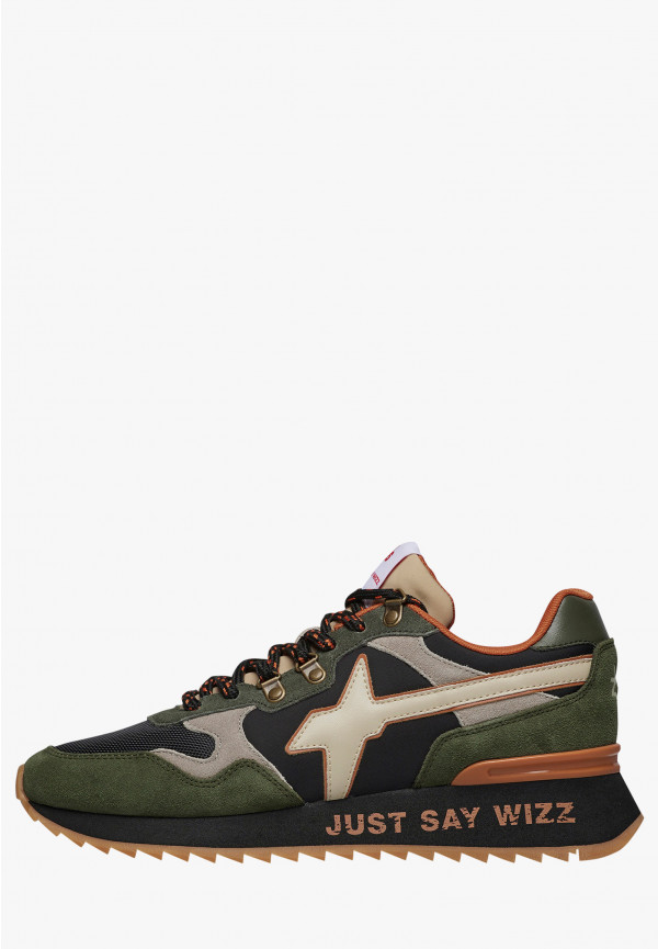 W6yz Sneakers in suede e tessuto tecnico Militare -YAK-M