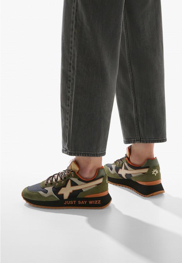 W6yz Sneakers in suede e tessuto tecnico Militare -YAK-M Moda