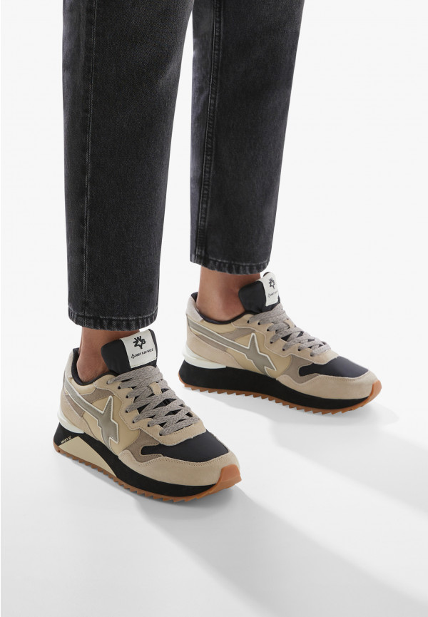 W6yz Sneakers in tessuto tecnico e suede Beige -YAK-M 2025