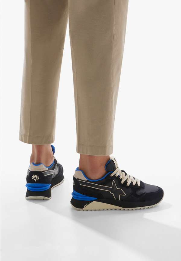 W6yz Sneakers in tessuto tecnico e suede Nero -YAK-M Italy