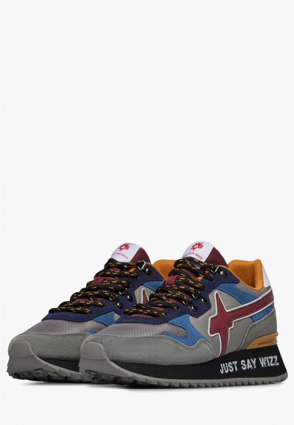 W6yz Sneakers in suede e tessuto tecnico Antracite -YAK-M Italia