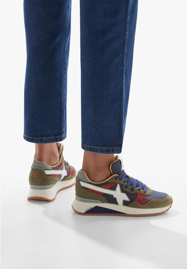W6yz Sneakers in tessuto tecnico e suede Blu scuro -YAK-M 2025