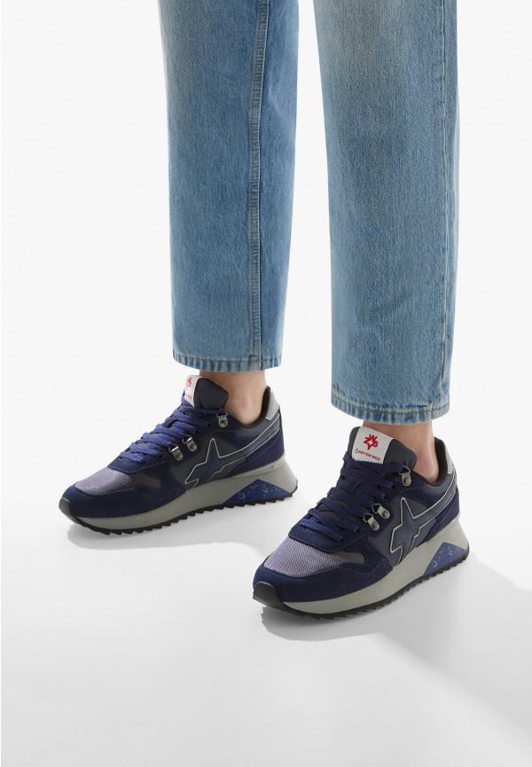 W6yz Sneakers in tessuto tecnico e suede Blu -YAK-M Nuovo