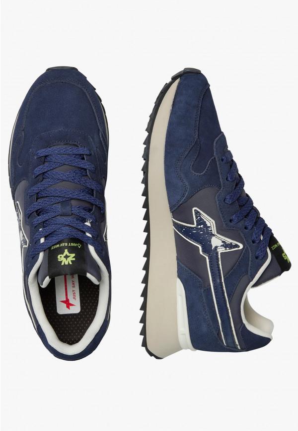 W6yz Sneakers in tessuto tecnico e suede Navy -YAK-M Vendita