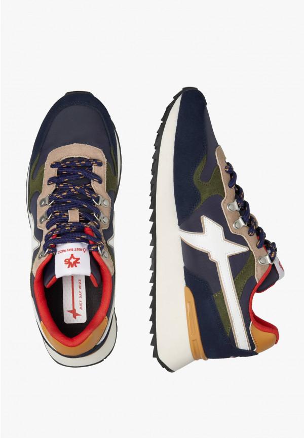 W6yz Sneakers in tessuto tecnico e suede Navy -YAK-M Promozione