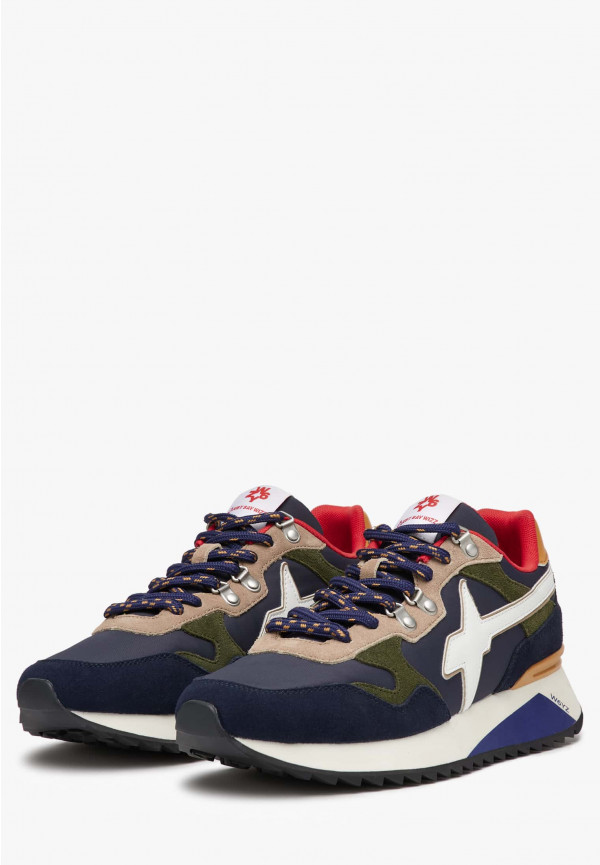 W6yz Sneakers in tessuto tecnico e suede Navy -YAK-M Promozione