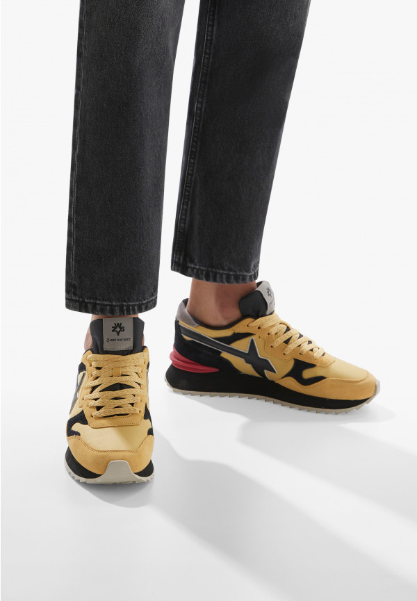 W6yz Sneakers in tessuto tecnico e suede Zucca -YAK-M Spedizione Gratuita