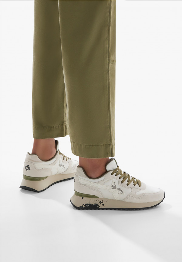 W6yz Sneakers in tessuto tecnico e suede Bianco -YAK-M Pezzi Unici