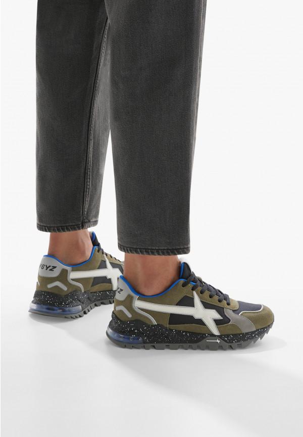 W6yz Sneakers in suede e tessuto tecnico Militare -BREEZE 3-M Negozi Online