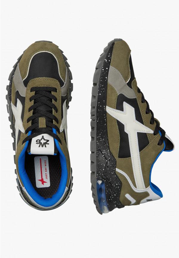 W6yz Sneakers in suede e tessuto tecnico Militare -BREEZE 3-M Negozi Online