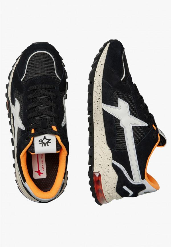 W6yz Sneakers in suede e tessuto tecnico Bianco-Nero -BREEZE 3-M Acquista Ora