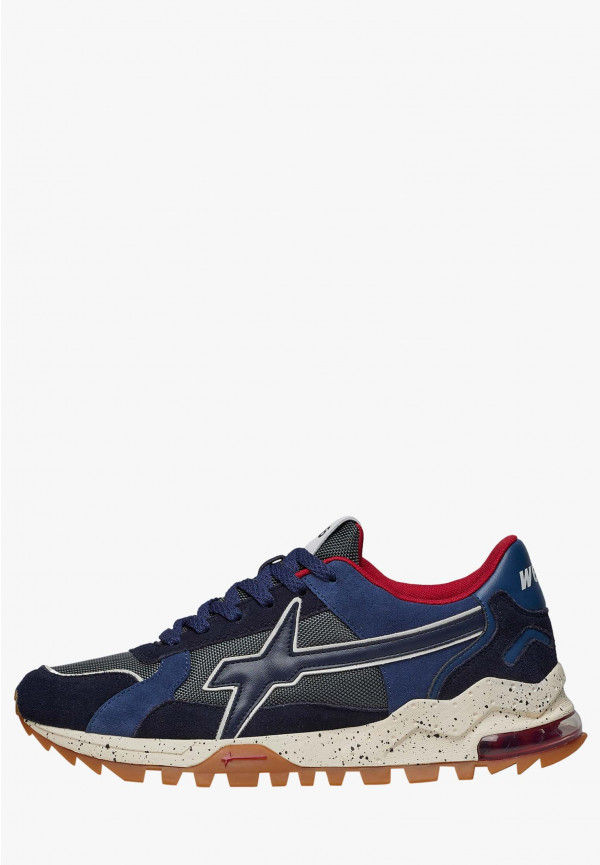 W6yz Sneakers in suede e tessuto tecnico Navy -BREEZE 3-M