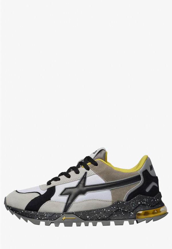 W6yz Sneakers in suede e tessuto tecnico Bianco-Grigio -BREEZE 3-M