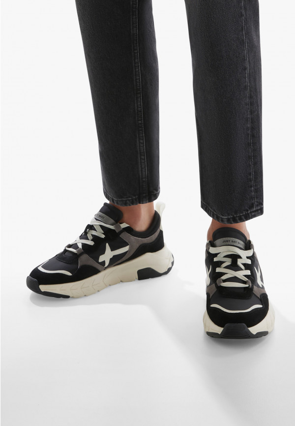 W6yz Sneakers in suede e tessuto tecnico Nero -NEXT-M Fino Al -60%