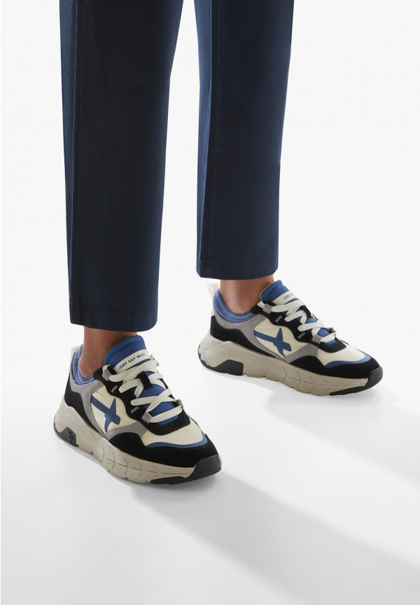 W6yz Sneakers in suede e tessuto tecnico Grigio -NEXT-M Shopping Online