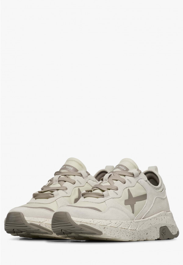 W6yz Sneakers in suede e tessuto tecnico Bianco panna -NEXT-M Affare Del Giorno