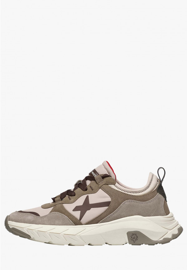 W6yz Sneakers in suede e tessuto tecnico Tortora -NEXT-M Prezzo Ridotto