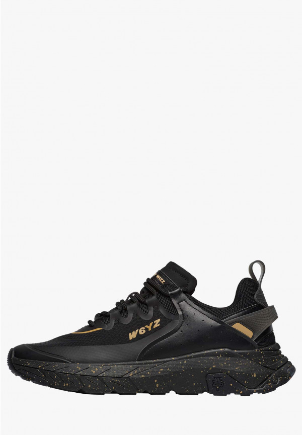 W6yz Sneakers in ecopelle e tessuto tecnico Nero -WILL-M Sottocosto