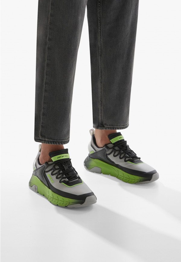 W6yz Sneakers in ecopelle e tessuto tecnico Grigio -WILL-M Convenienza