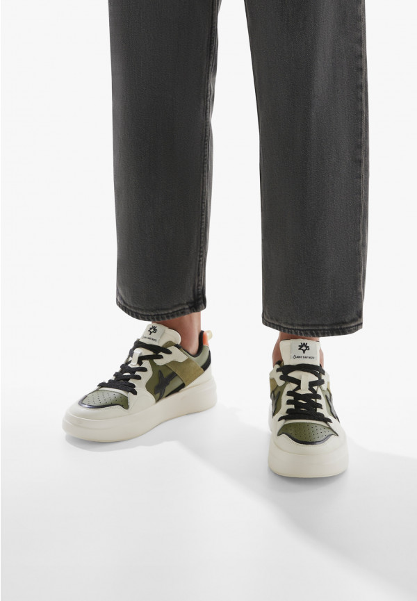 W6yz Sneakers in ecopelle e suede Militare -BOND 2-M Novità