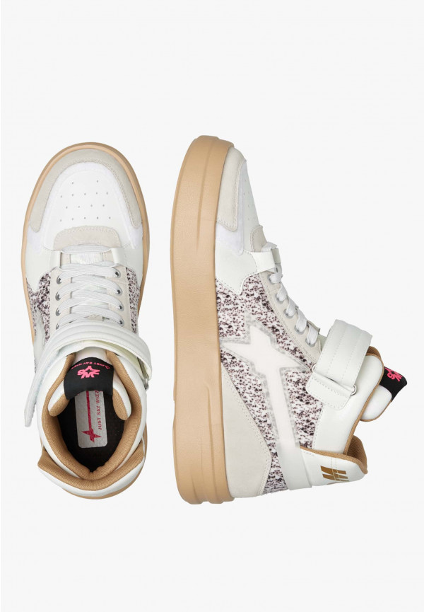 W6yz Sneakers alla caviglia in pelle e suede Bianco -Q-UNI Online