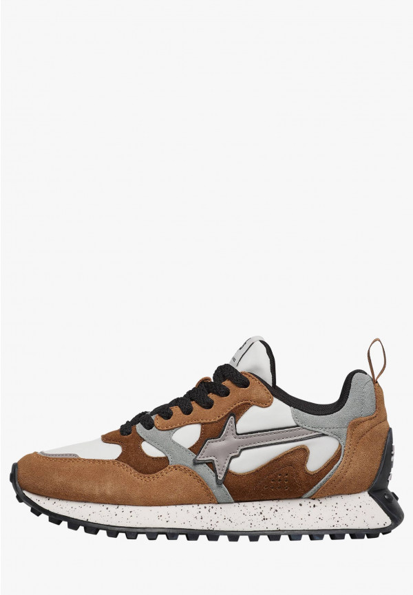 W6yz Sneakers in suede e tessuto tecnico Marrone -LOOP-W Outlet