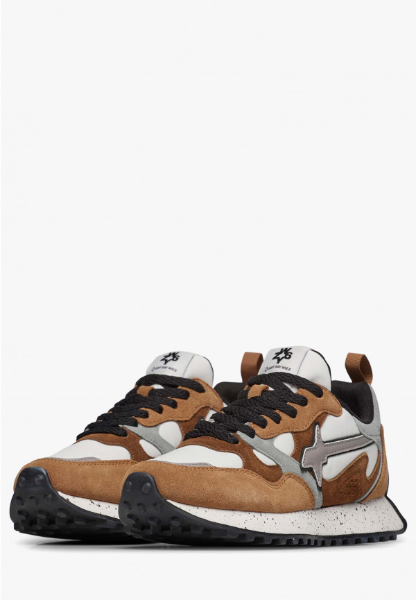 W6yz Sneakers in suede e tessuto tecnico Marrone -LOOP-W Outlet