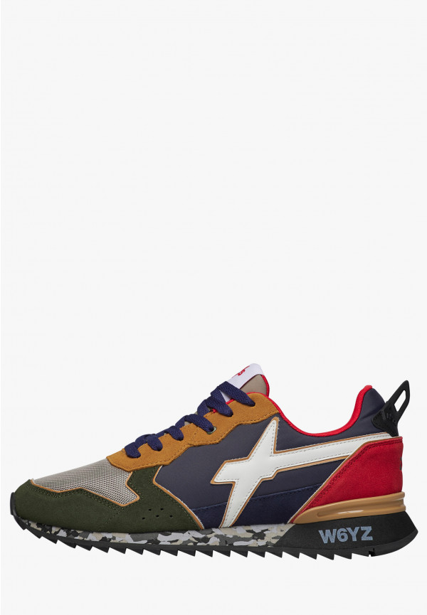W6yz Sneakers in tessuto tecnico e suede Verde oliva -JET-M Offerte