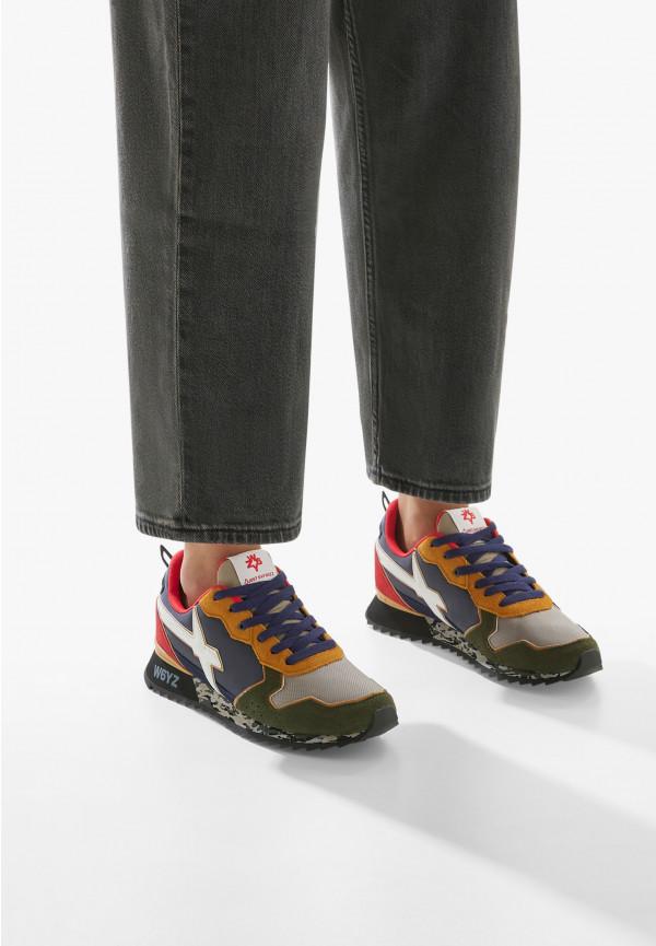 W6yz Sneakers in tessuto tecnico e suede Verde oliva -JET-M Offerte