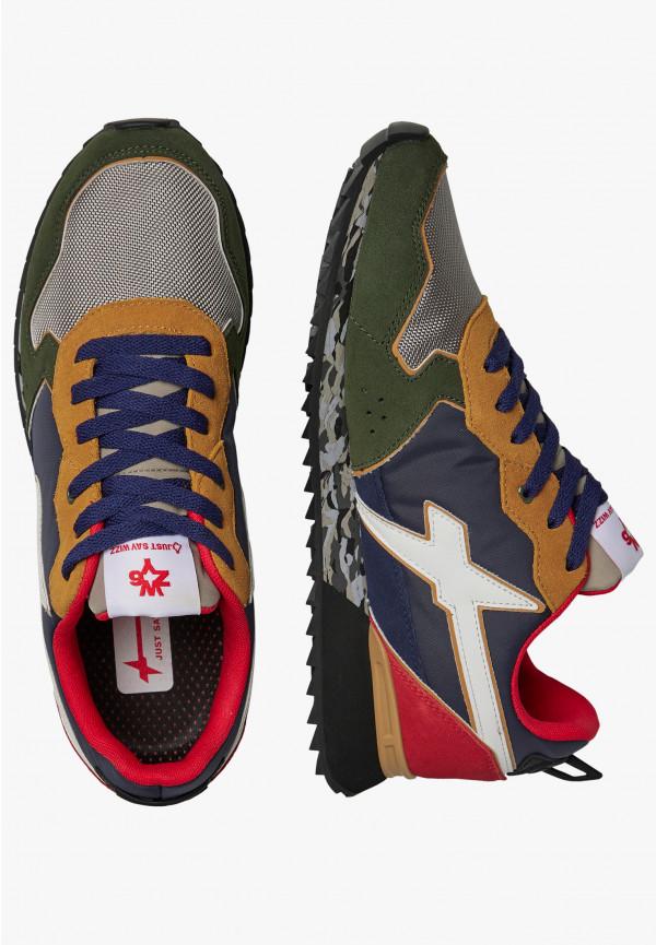 W6yz Sneakers in tessuto tecnico e suede Verde oliva -JET-M Offerte