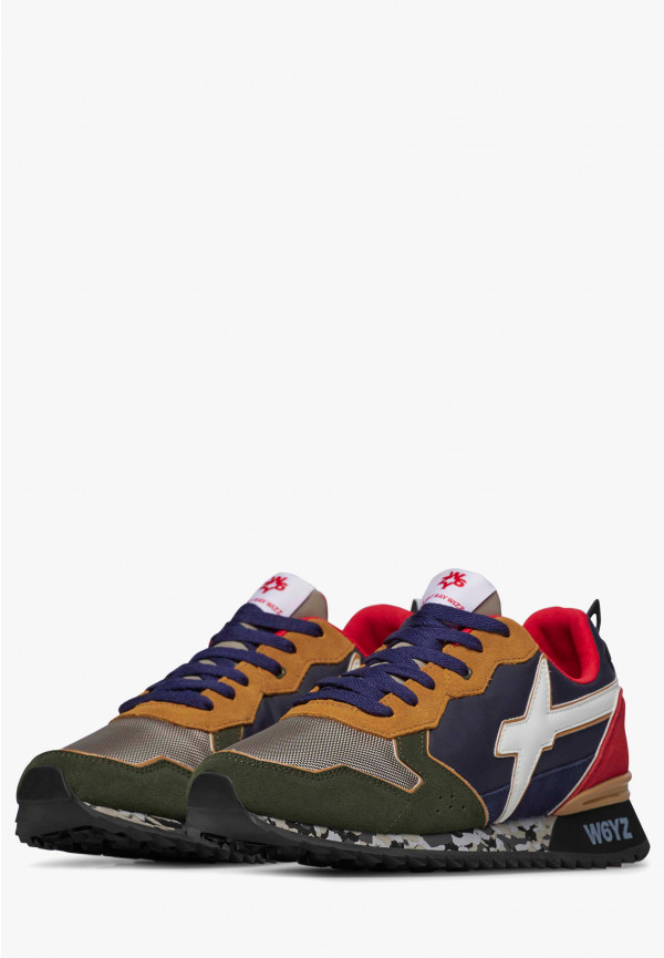 W6yz Sneakers in tessuto tecnico e suede Verde oliva -JET-M Offerte