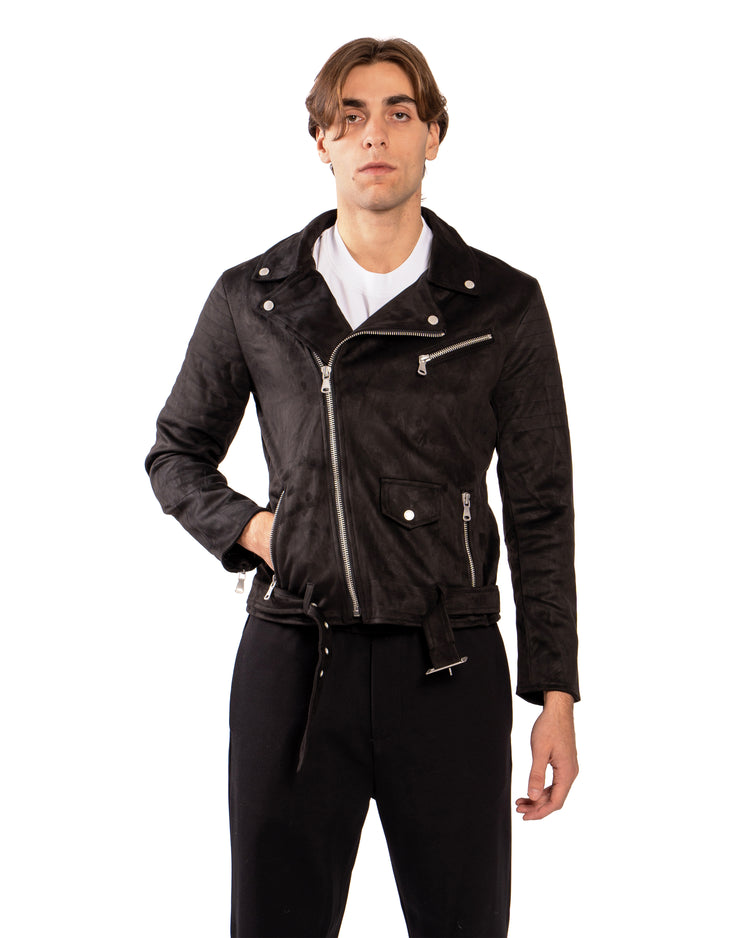 Why not brand Chiodo in camoscio con zip Vendita