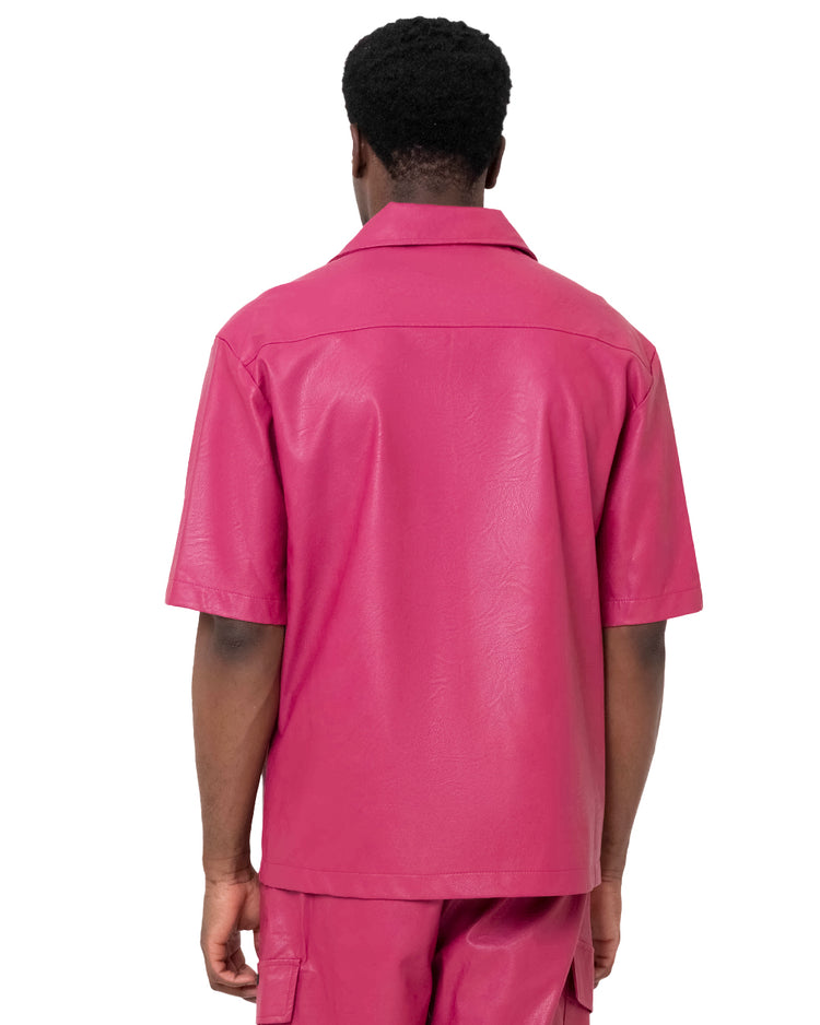 Why not brand Camicia manica corta con bottoni in ecopelle taschino lato cuore Negozi Online