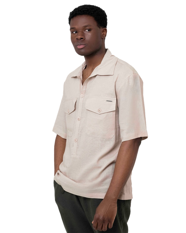 Why not brand Camicia Mezza Manica 3 Bottoni Collo Ampio Promozione Limitata