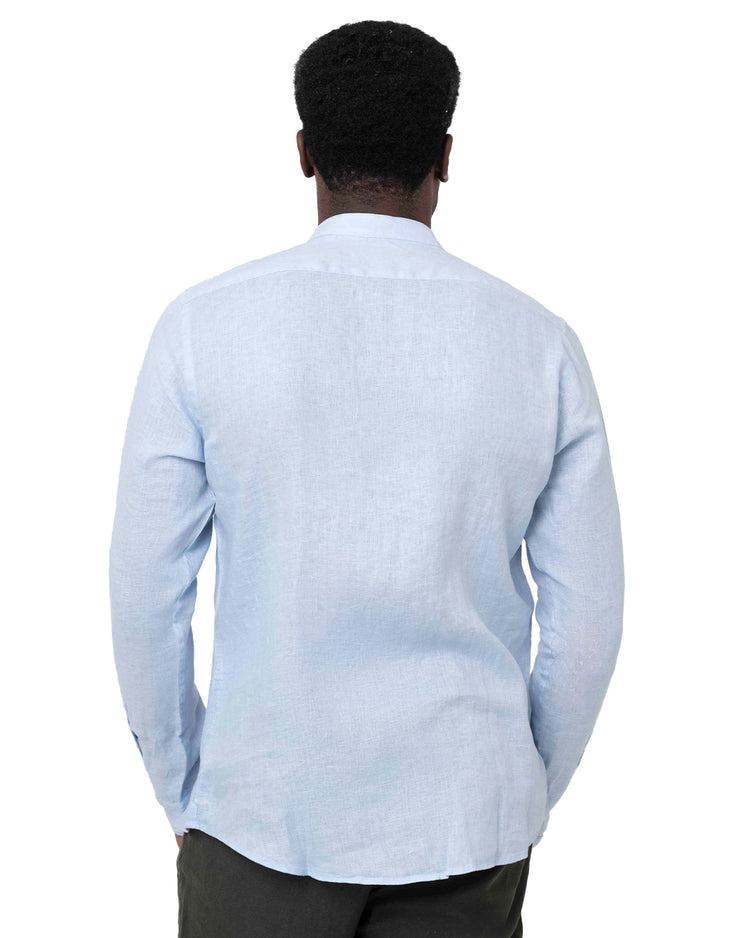 Why not brand Camicia in Lino con Collo Koreano Shopping Online