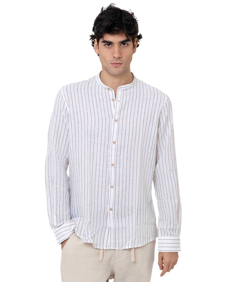 Why not brand Camicia in Lino a Righe Strette Affare Del Giorno