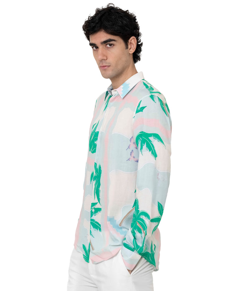 Why not brand Camicia Manica Lunga con Palme 2025