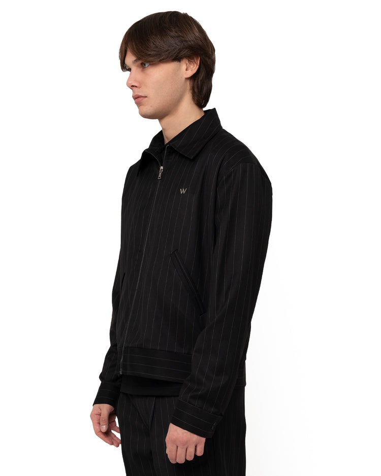 Why not brand Giacca gessatta con colletto e zip Vendita