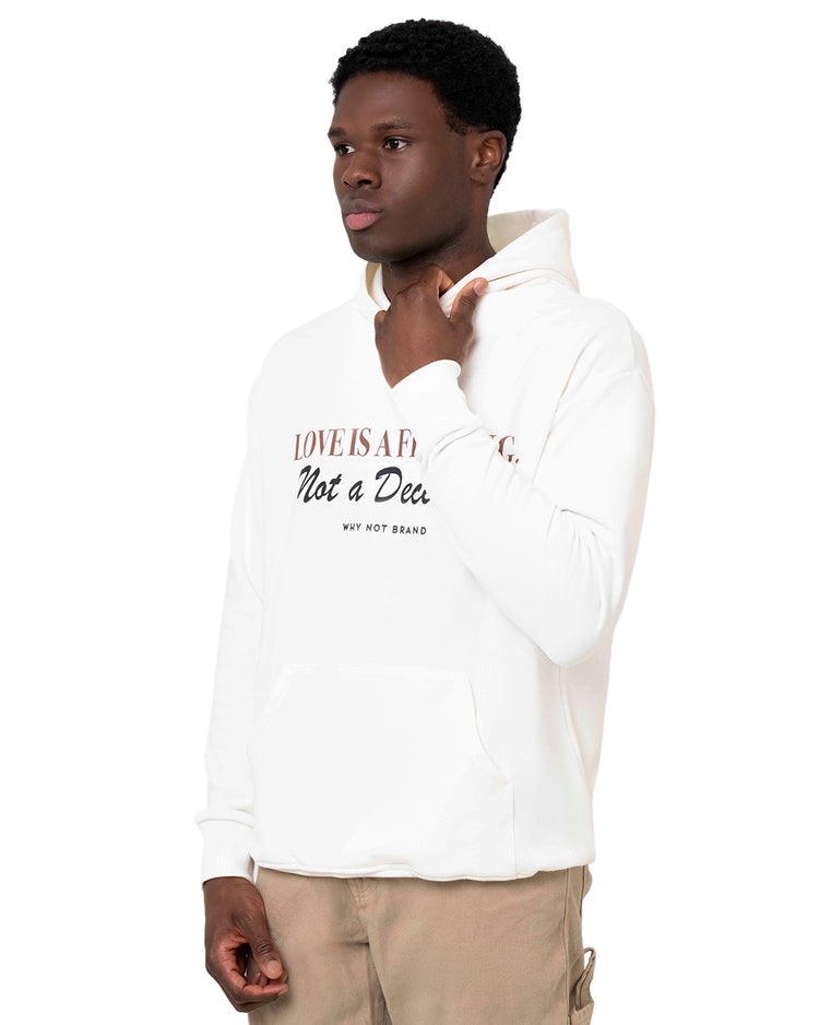 Why not brand Hoodie con Stampa Love is a Feeling Promozione Limitata