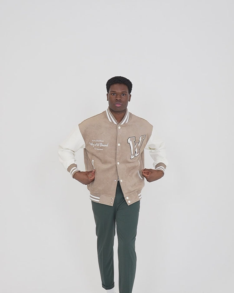 Why not brand Giacca con Patch Ricamato a mano e Slogan Cucito Hotsell