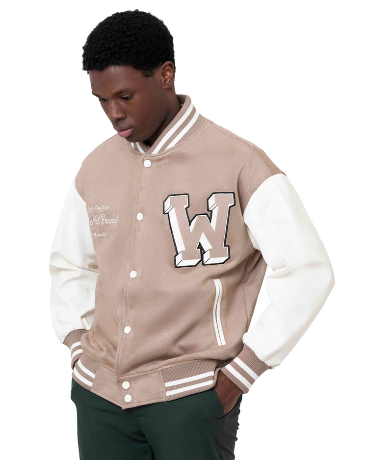 Why not brand Giacca con Patch Ricamato a mano e Slogan Cucito Hotsell