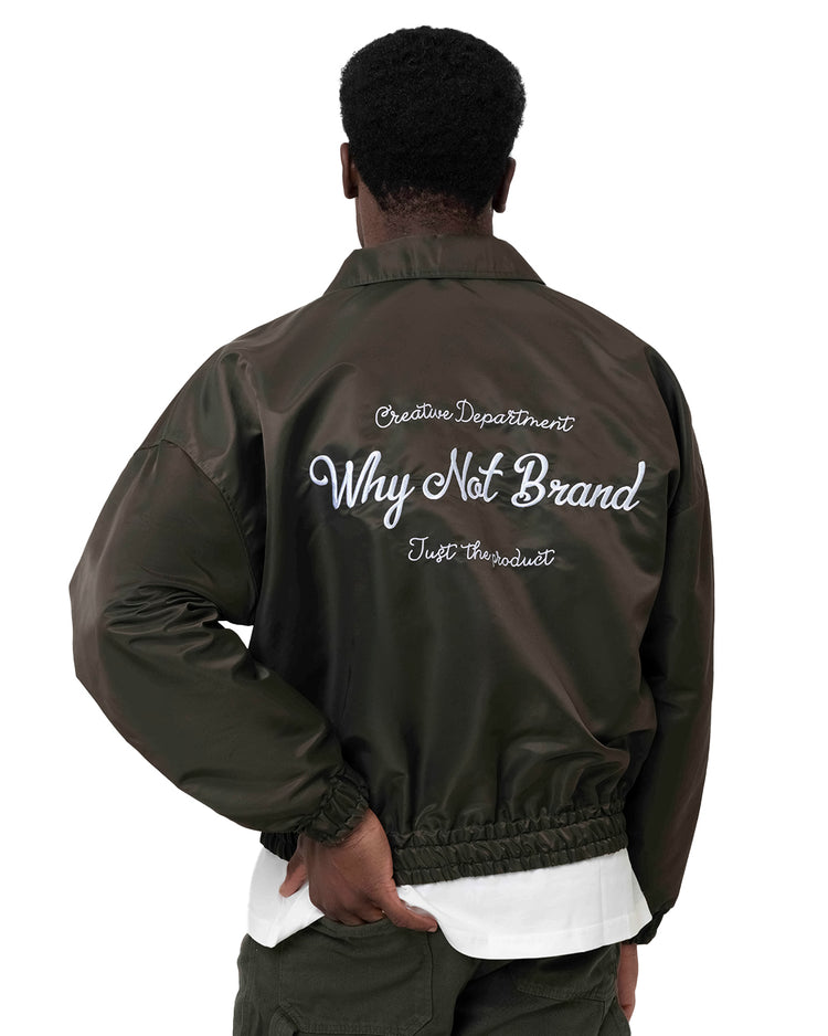 Why not brand Giubbino con Slogan Cucito Retro Vendita Calda