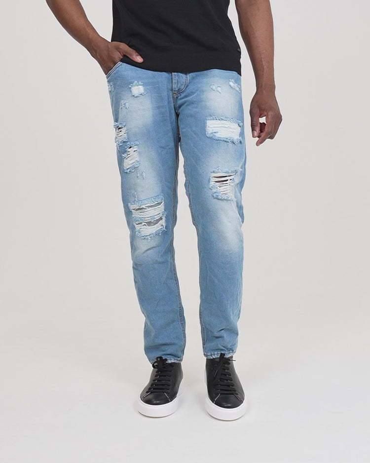 Why not brand Jeans Tela Fissa con Abrasioni e Vestibilità Slim Negozio