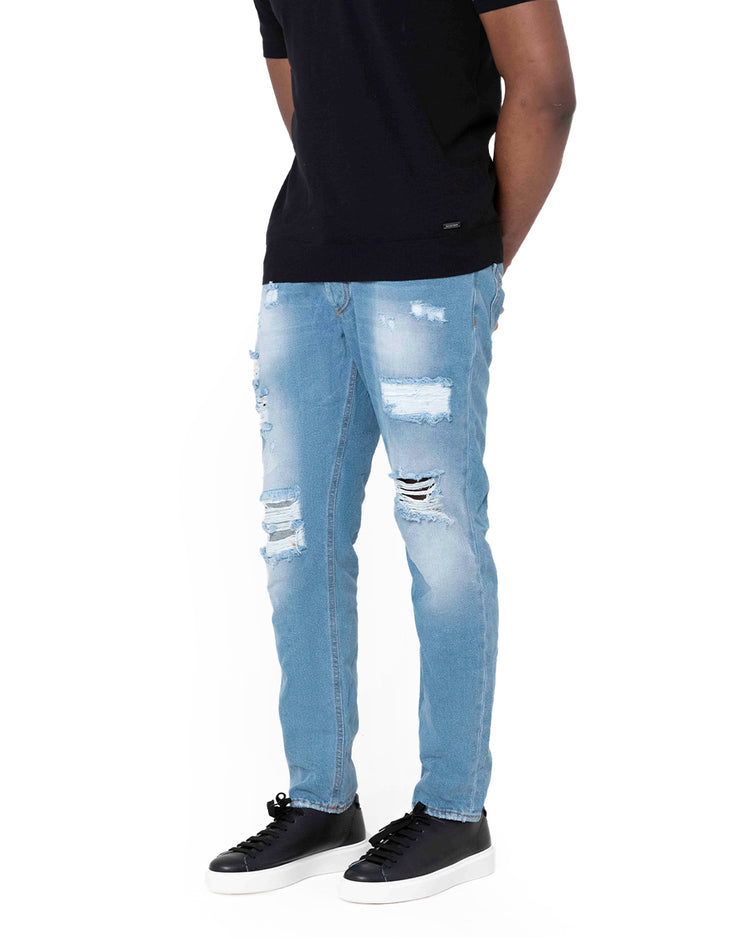 Why not brand Jeans Tela Fissa con Abrasioni e Vestibilità Slim Negozio